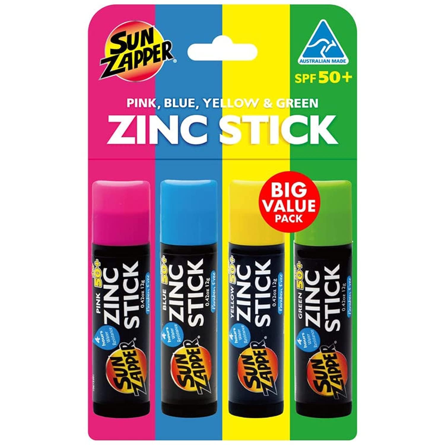 Sun Zapper zinc-stick pink applied on skin for daily sun protection
