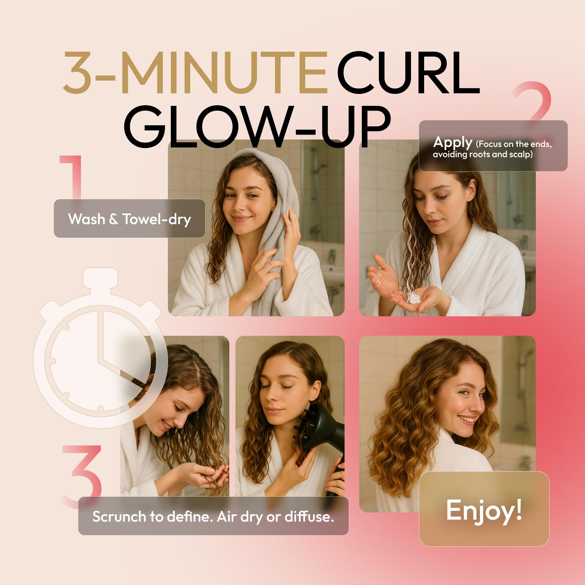 SUNATORIA Curl Cream dispensing pump for quick daily hydration