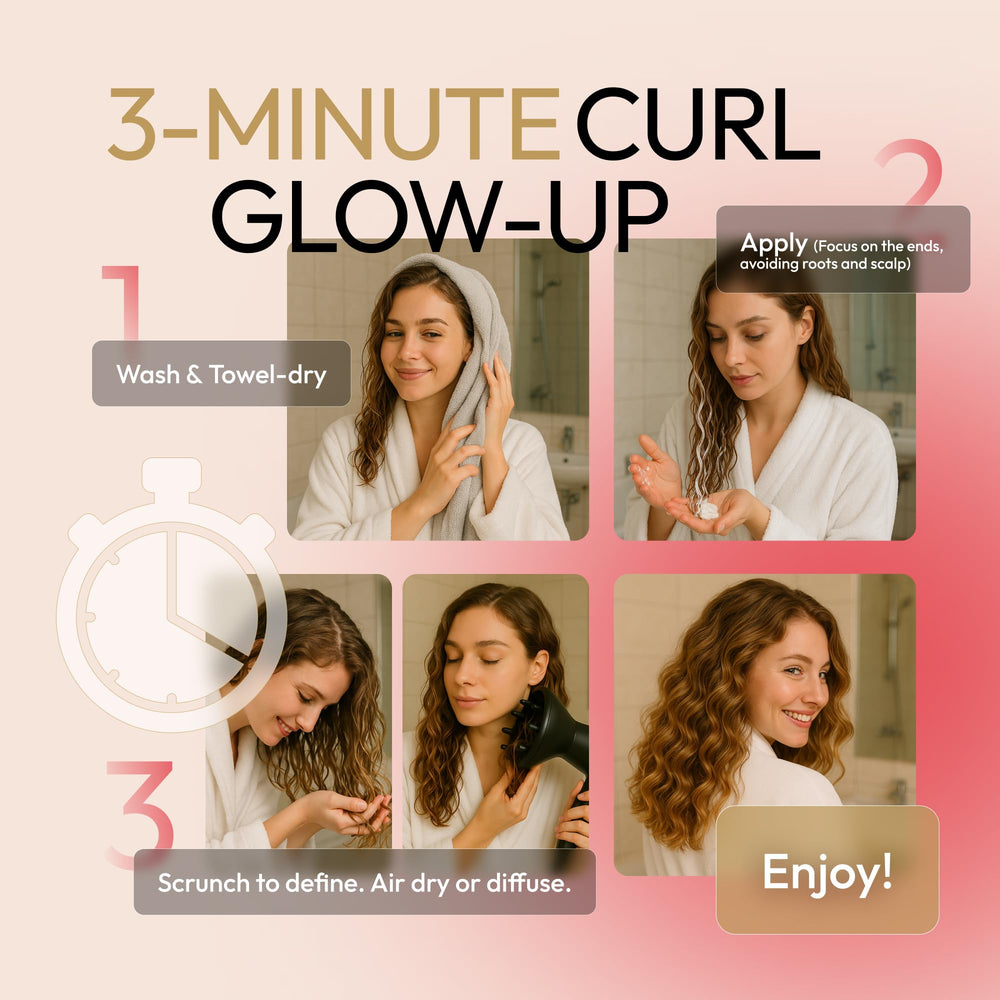 SUNATORIA Curl Cream dispensing pump for quick daily hydration