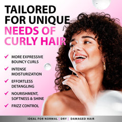SUNATORIA Curly Hair Mask texture scoop highlights creamy hydration.