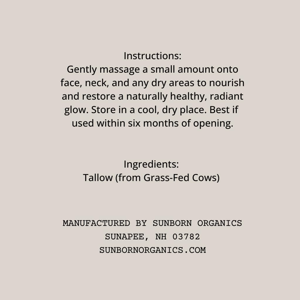 Sunborn Organics face and body use on dry areas demonstrates versatile daily care.