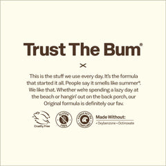 Vitamin E enriched Sun Bum sunscreen emphasizes skin nourishment.