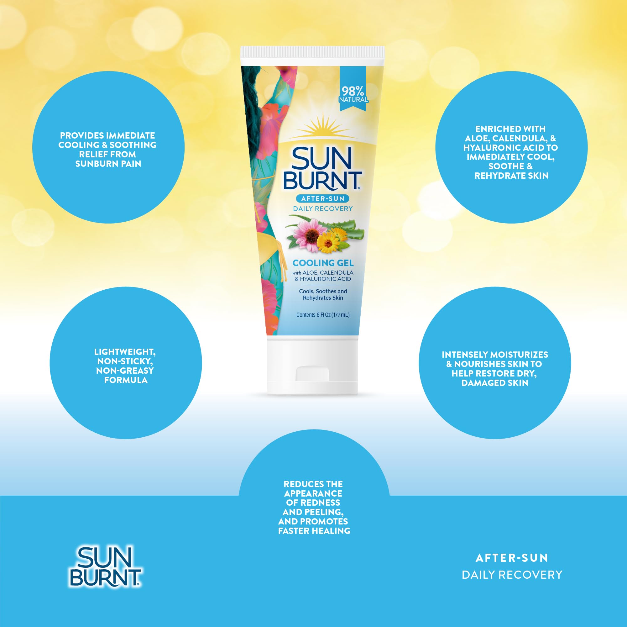 Sunburnt EMCW9 features calendula and hyaluronic acid blend