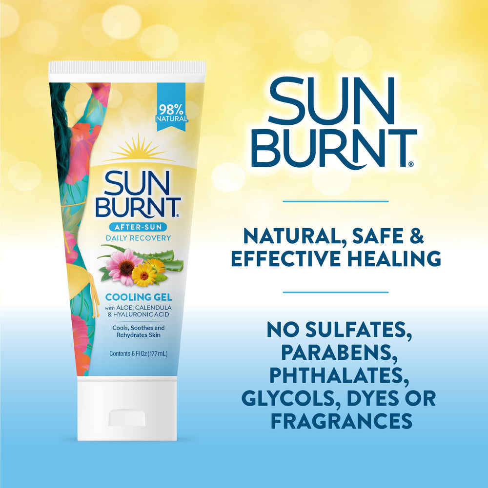 Dermatologist-tested Sunburnt EMCW9 aloe gel on skin