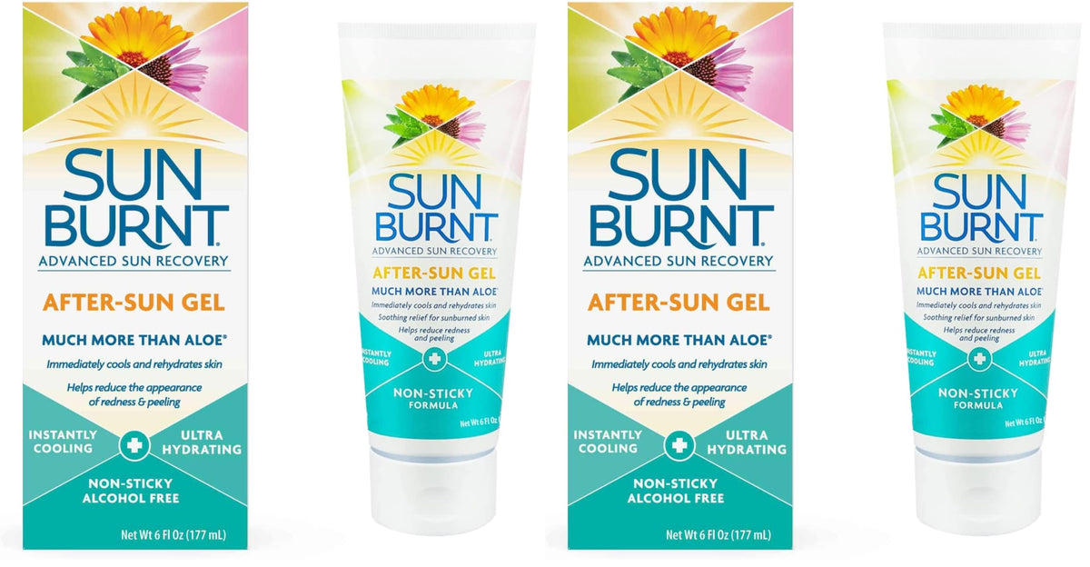 Sunburnt EMCW9 aloe vera gel bottle with clear formula for soothing skin