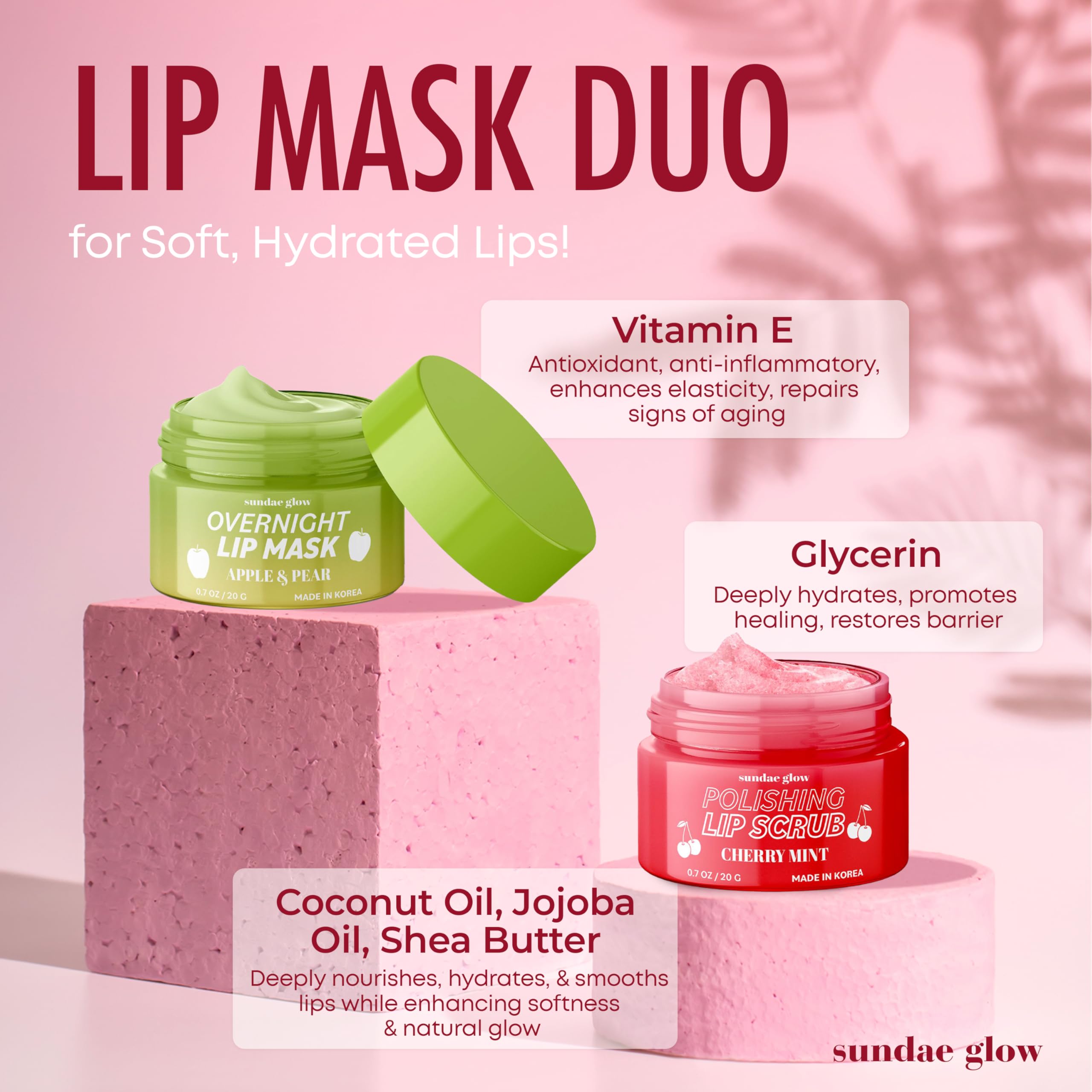 Cooling mint sensation in Sundae Glow lip care for refreshing feel