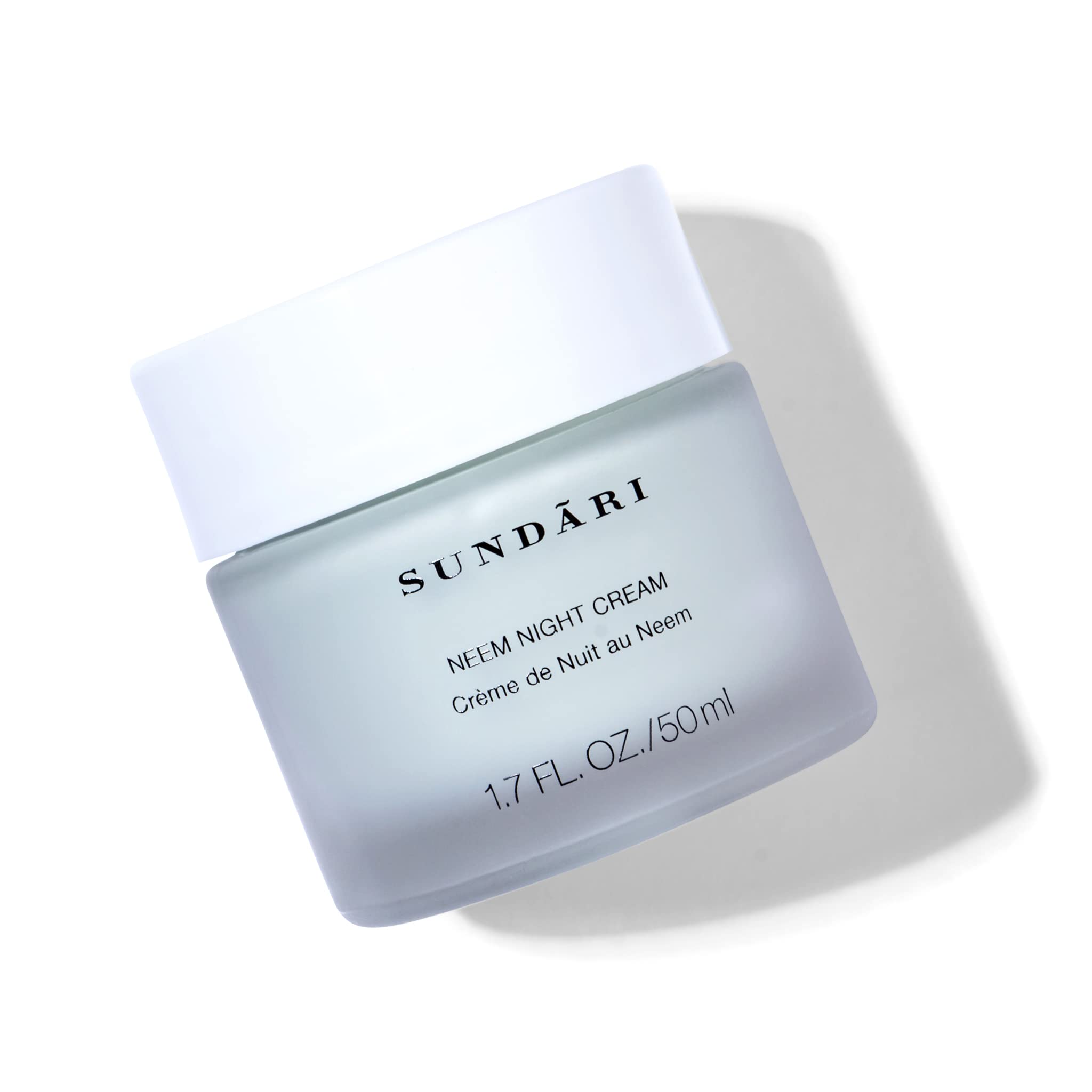 Packaging of SUNDARI Neem Night Cream made in the USA.