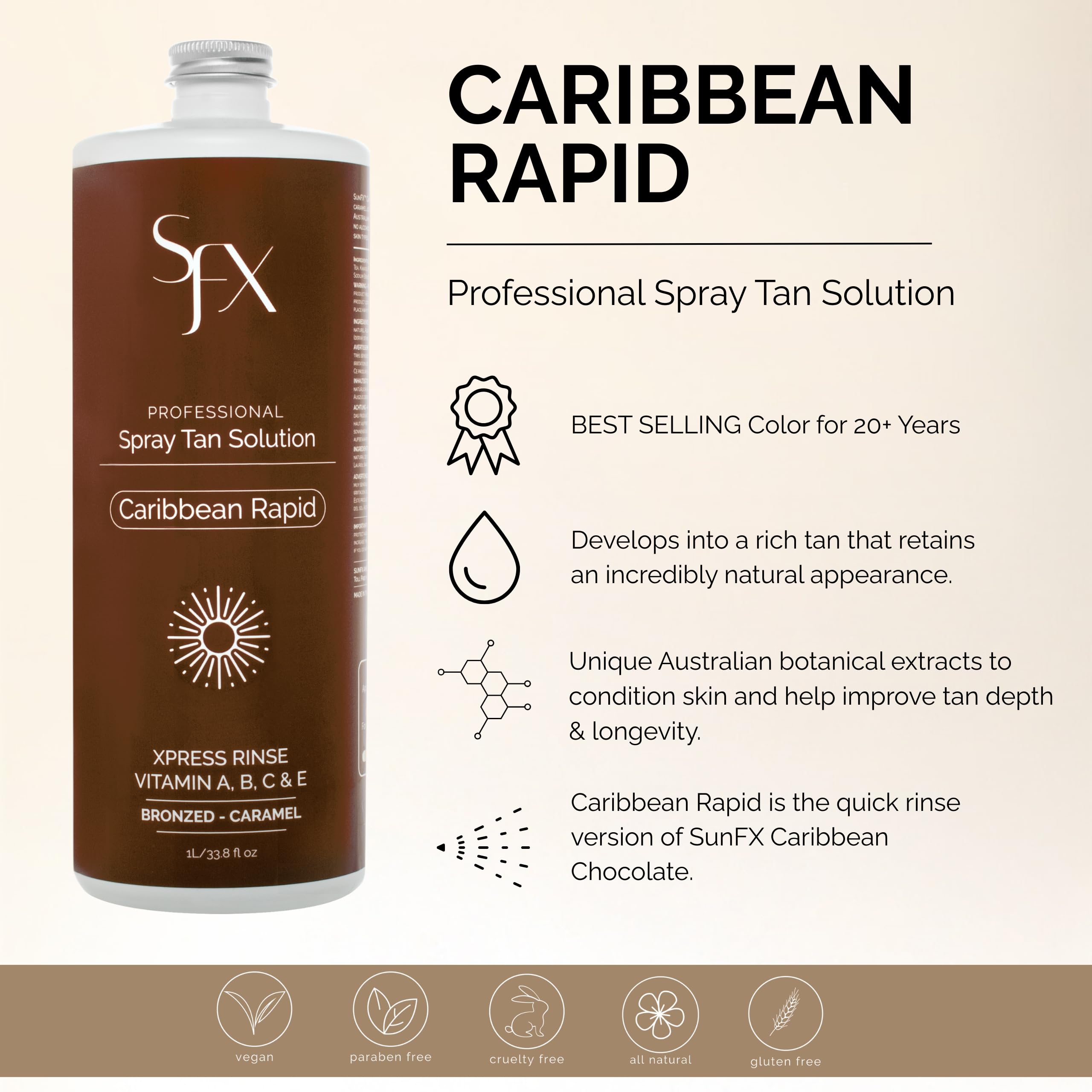 Hand applying SunFX Caribbean Rapid for even, streak-free coverage