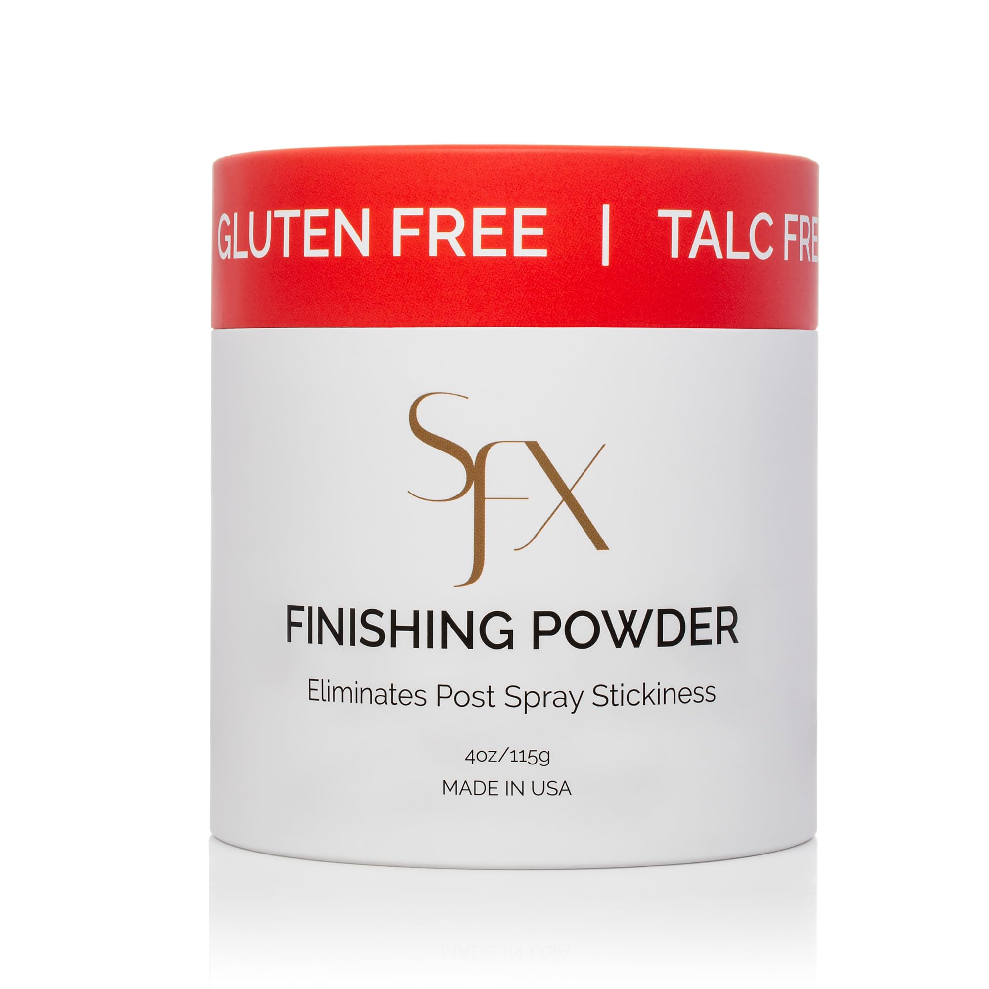 SunFX translucent finishing powder sets tan with bronze glow.
