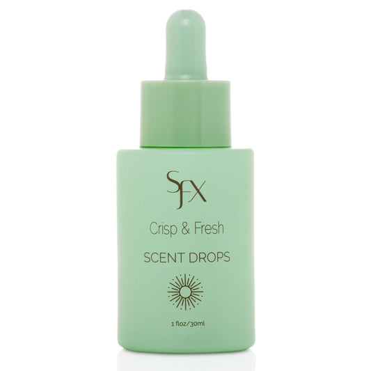 SunFX Scent Drops closeup showing droplets ready to blend into solutions.