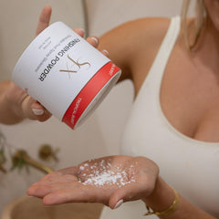 SunFX vegan, gluten-free powder for sensitive-skin tanning.