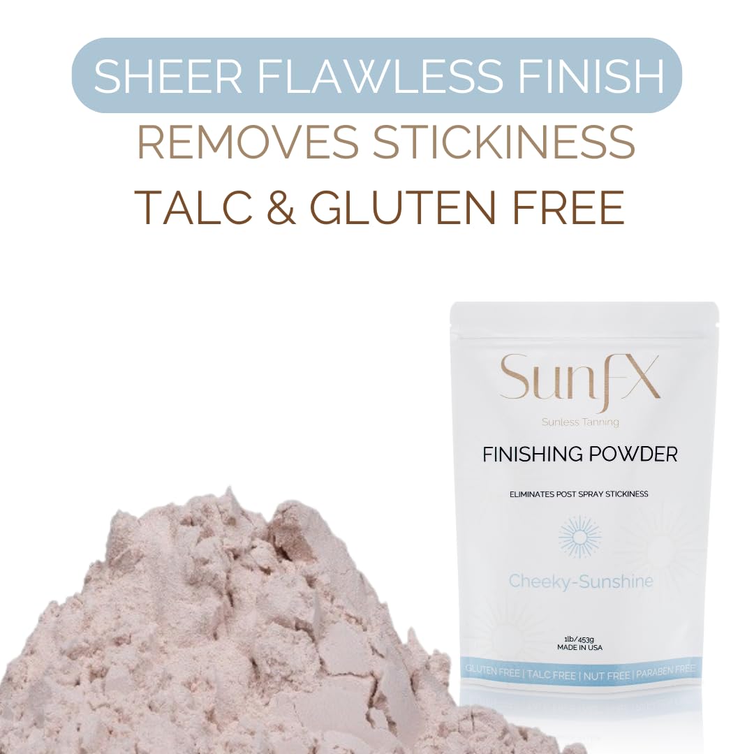 SunFX tropical scent finishing powder enhancing the sunless tan ritual
