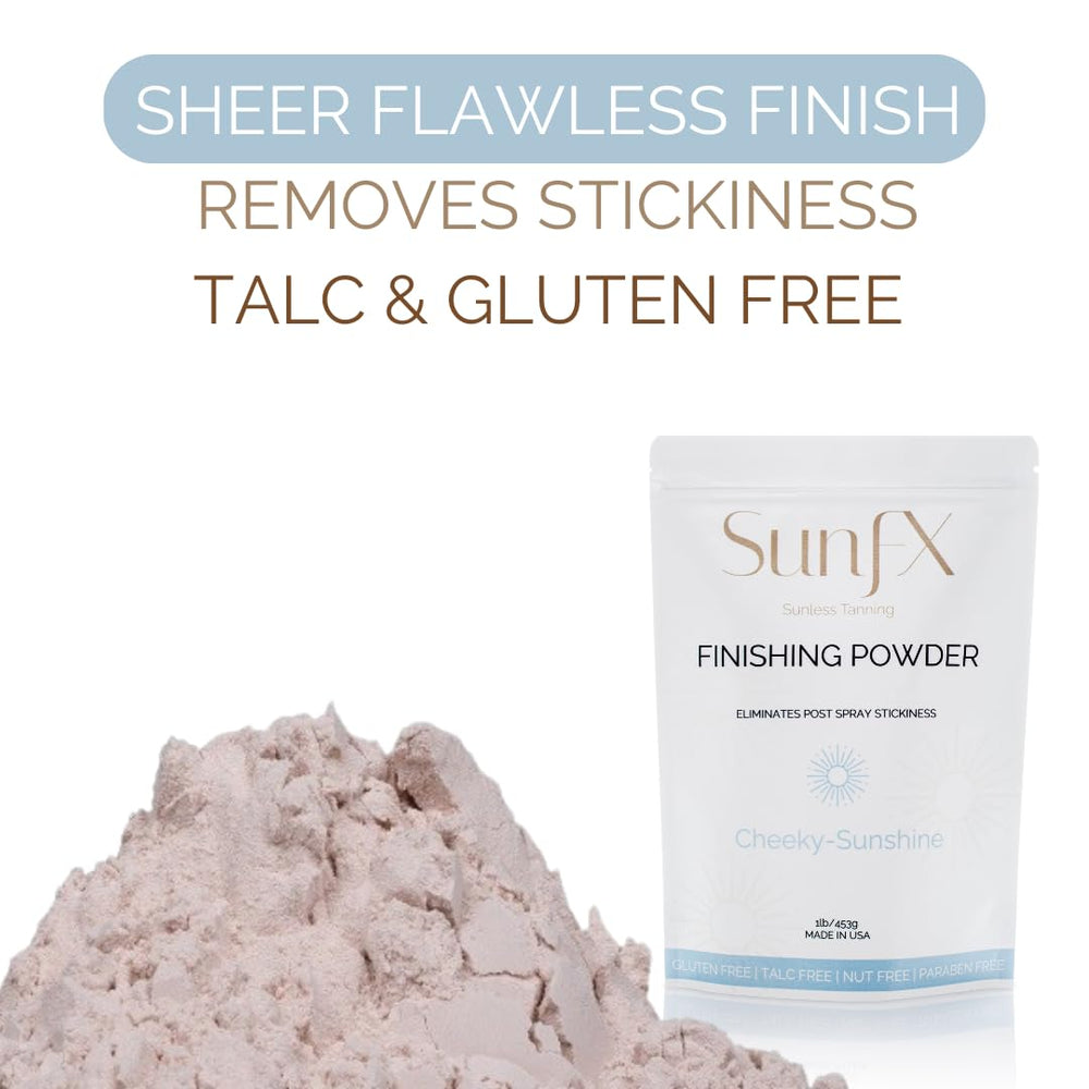 SunFX tropical scent finishing powder enhancing the sunless tan ritual