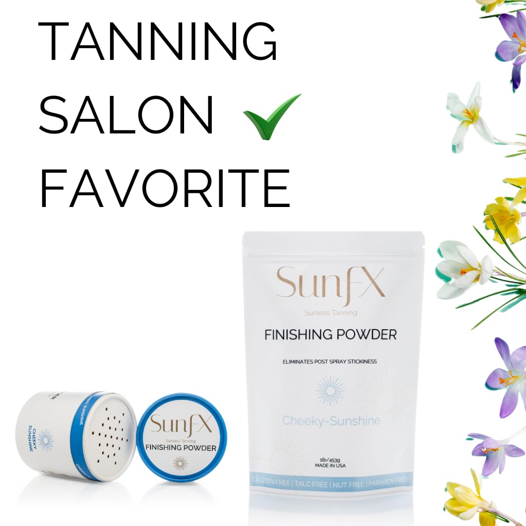SunFX talc-free, vegan-friendly formula with gluten-free ingredients and tropical aroma.