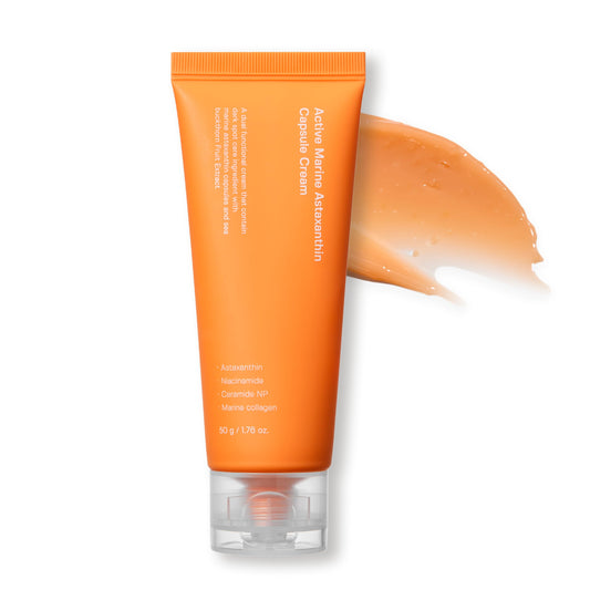 Sungboon Editor Active Marine Astaxanthin Cream jar closeup showing hydrating texture for daily use