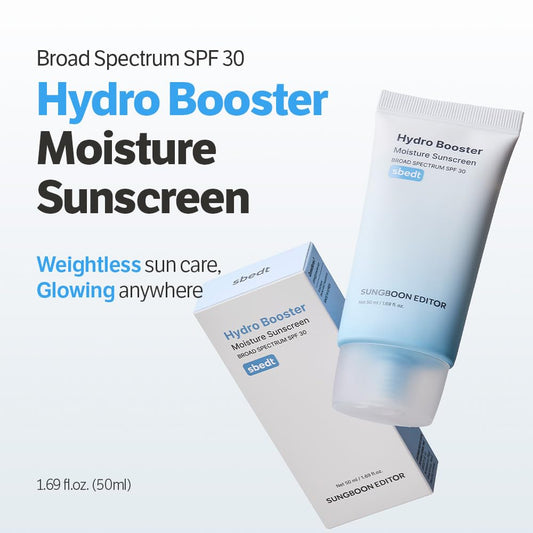 SUNGBOON EDITOR sunscreen being applied on the face for quick hydration and glow.
