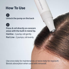 Creamy serum texture visible on fingertips without heaviness