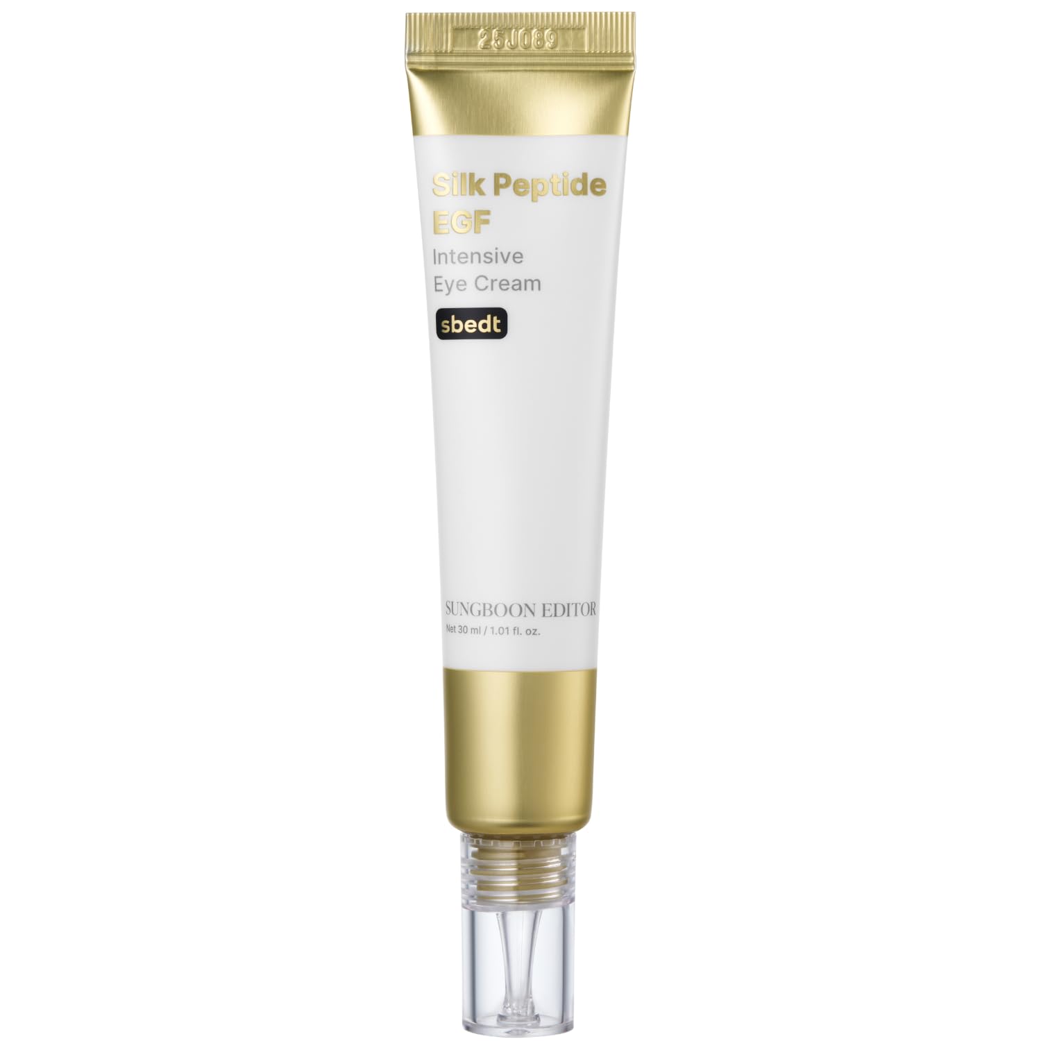 SUNGBOON EDITOR Silk Peptides EGF Eye Cream smooths fine lines and hydrates under-eye skin.