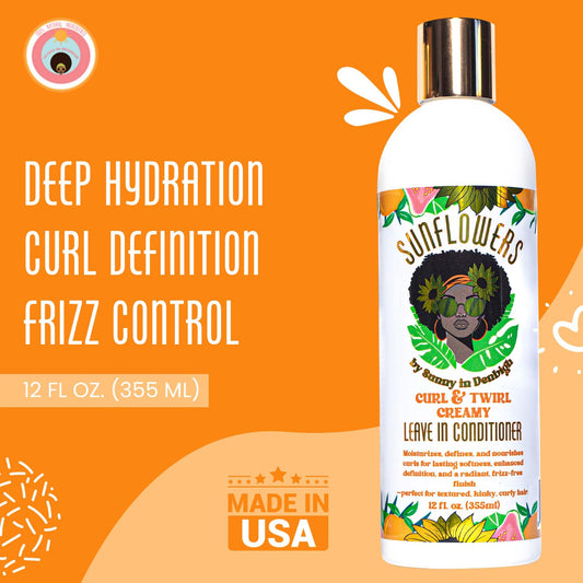 Sunny in Denbigh Curl-Twirl application on textured hair improves manageability.