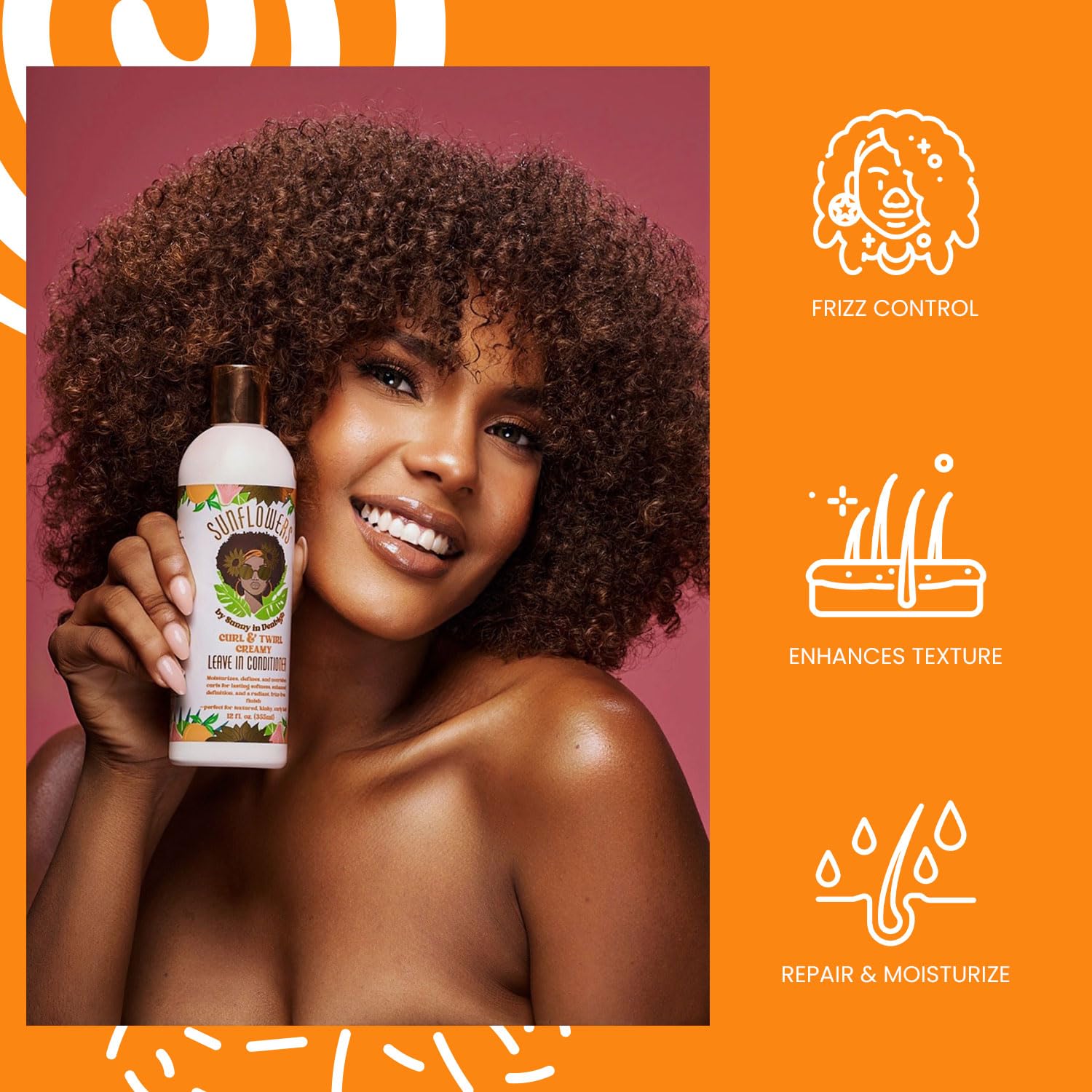 Sunny in Denbigh Detangling on hair for easy everyday styling.