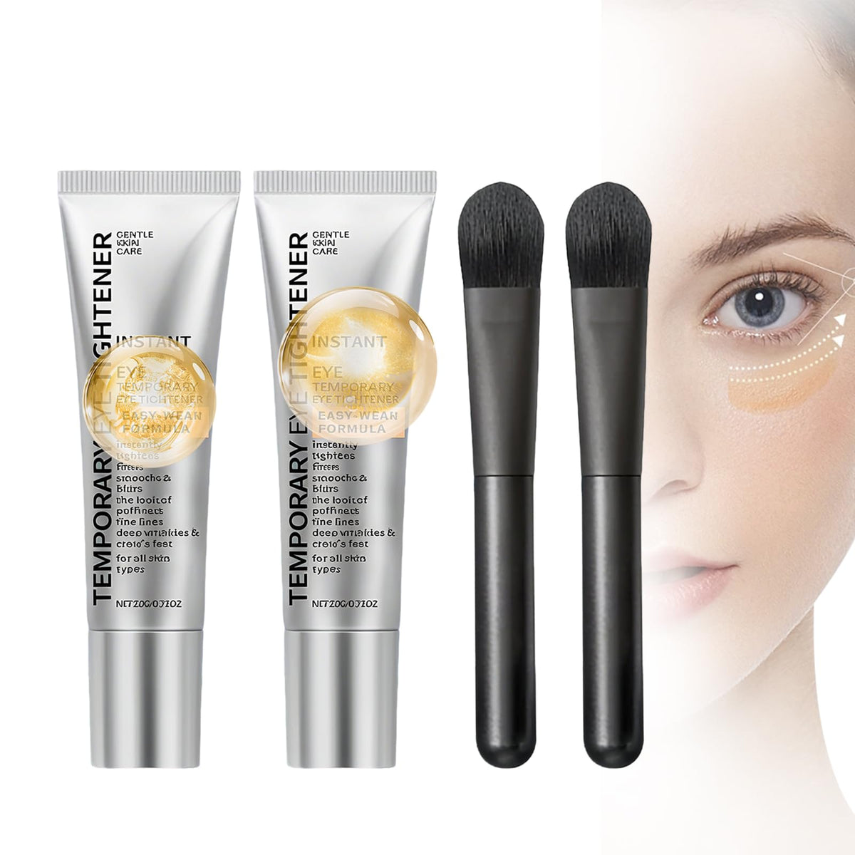 Sunnydeer Perfection Eye Tightener duo pack with sleek tubes for quick touch-ups