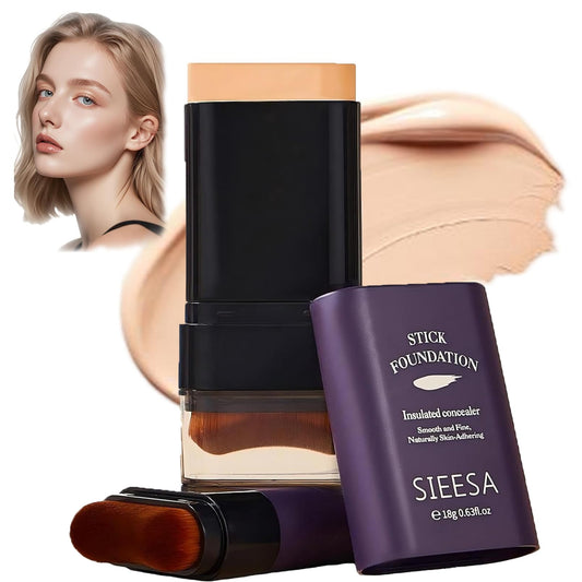 Sunohyesla dual-ended foundation with built-in brush for seamless base.