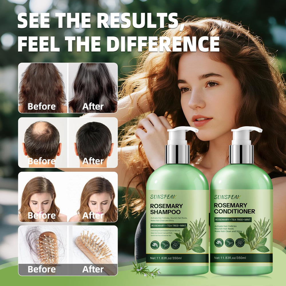 Sunspeak rosemary hair growth conditioner bottle nourishes from roots to tips