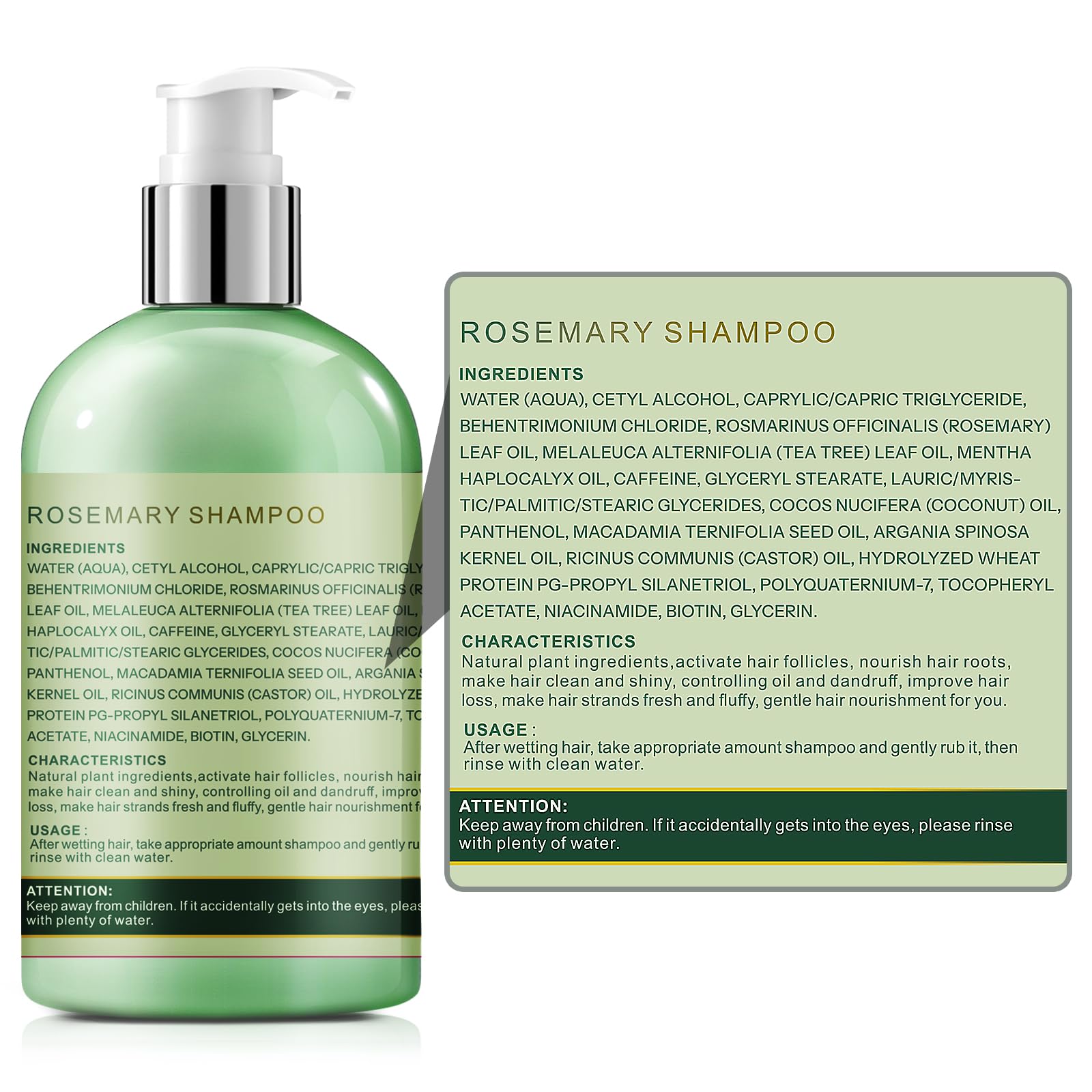 Sunspeak rosemary shampoo for men and women in bathrooms setting.
