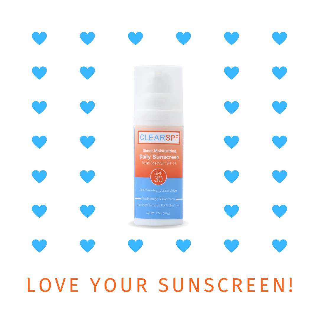 Suntegrity ClearSPF applied to the face as a makeup base