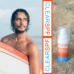 Suntegrity ClearSPF worn as a makeup base for even skin