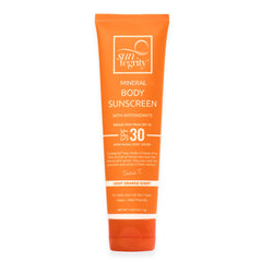 Suntegrity Mineral Body Sunscreen bottle highlights 20% non-nano zinc oxide protection.