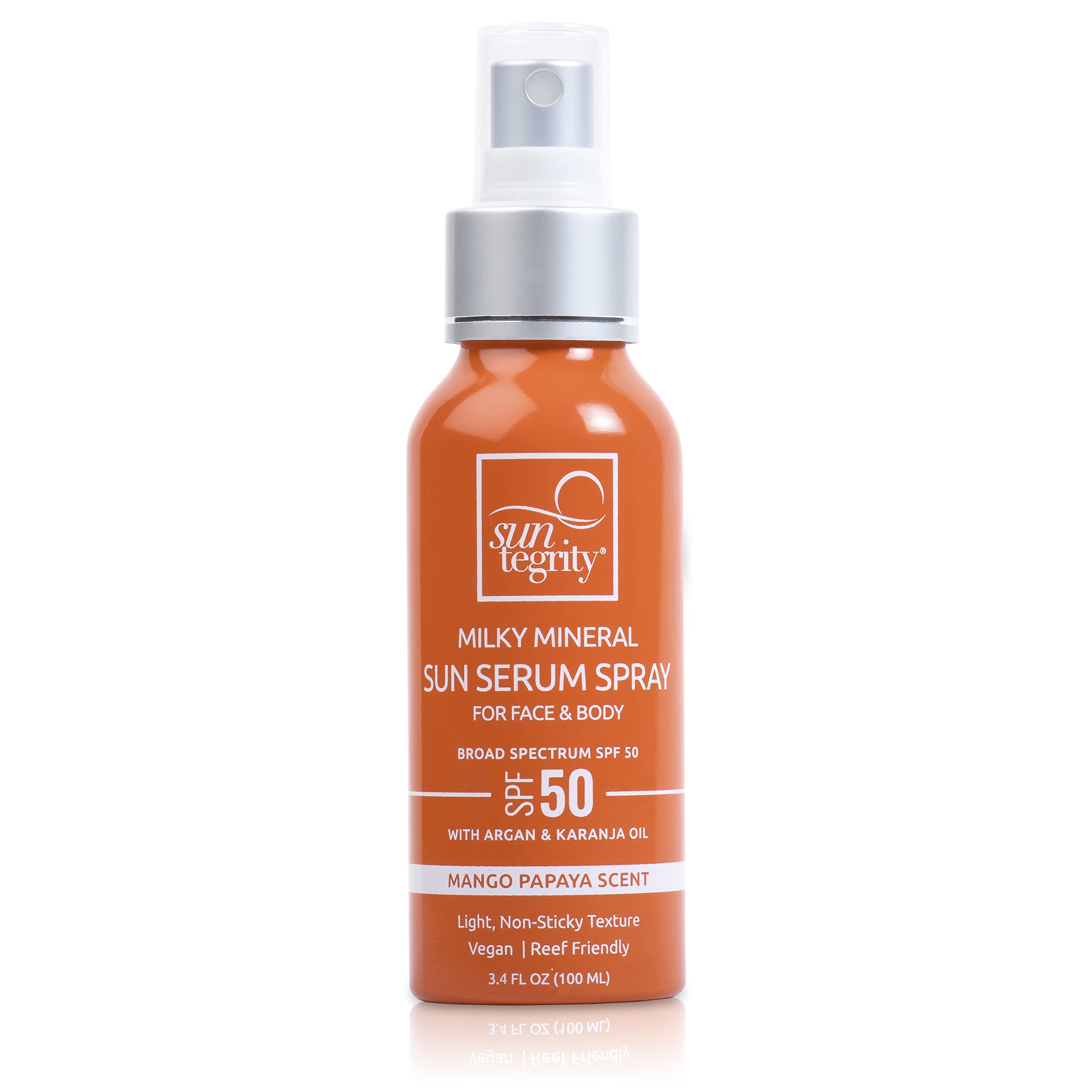 Vegan and cruelty-free Suntegrity icon highlighting ethical sunscreen choice