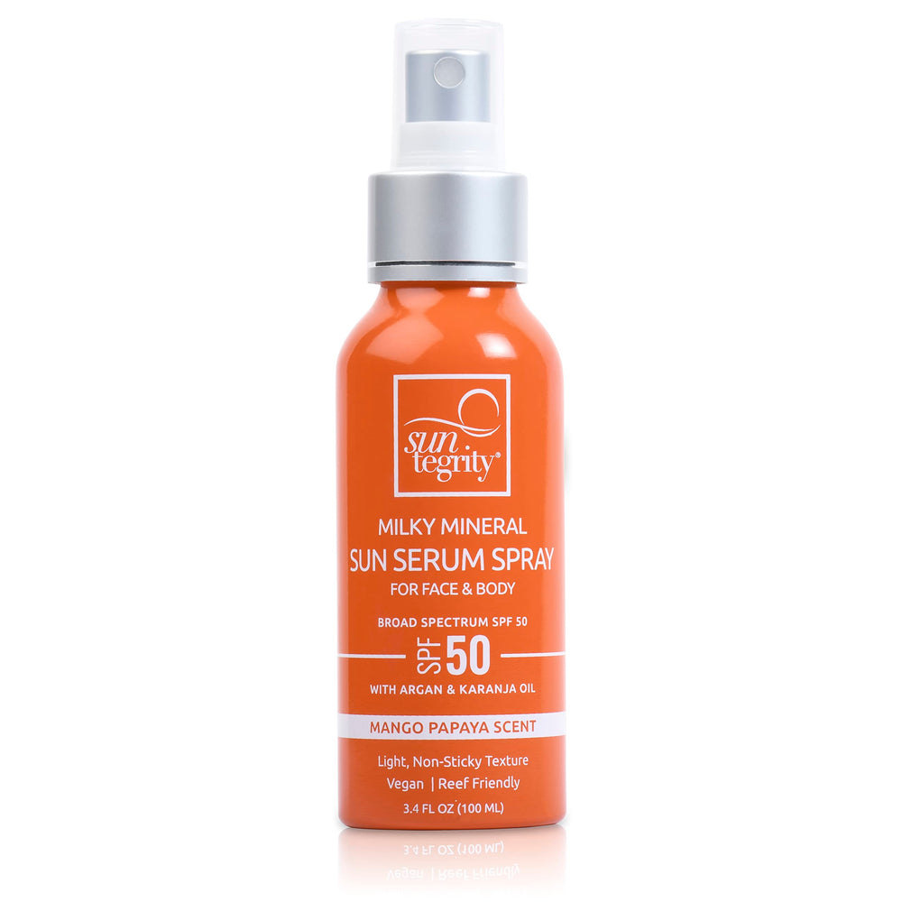 Vegan and cruelty-free Suntegrity icon highlighting ethical sunscreen choice