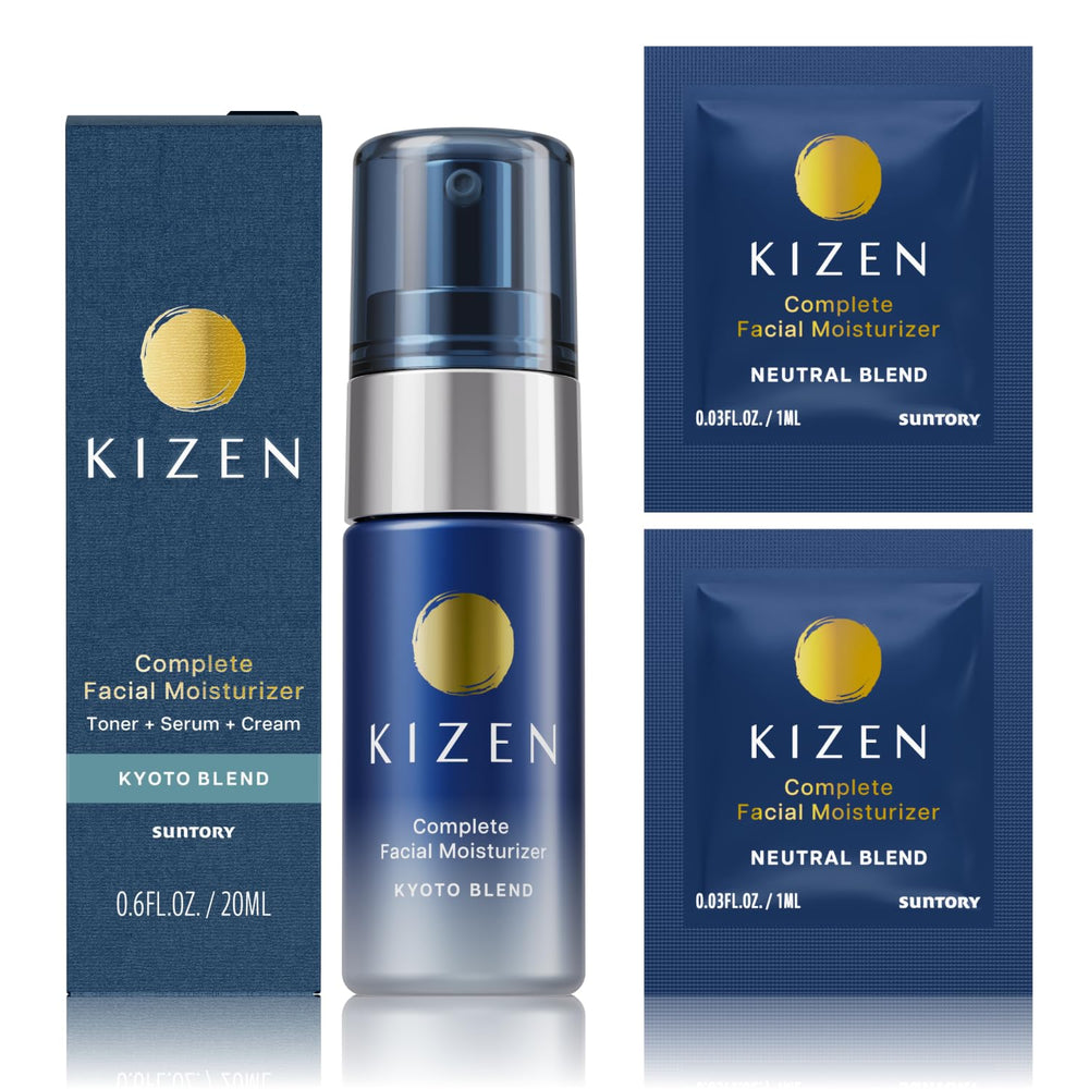 SUNTORY WELLNESS All-in-One Face Moisturizer bottle close-up for daily hydration.