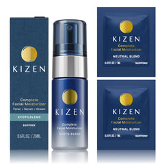 SUNTORY WELLNESS All-in-One Face Moisturizer bottle close-up for daily hydration.