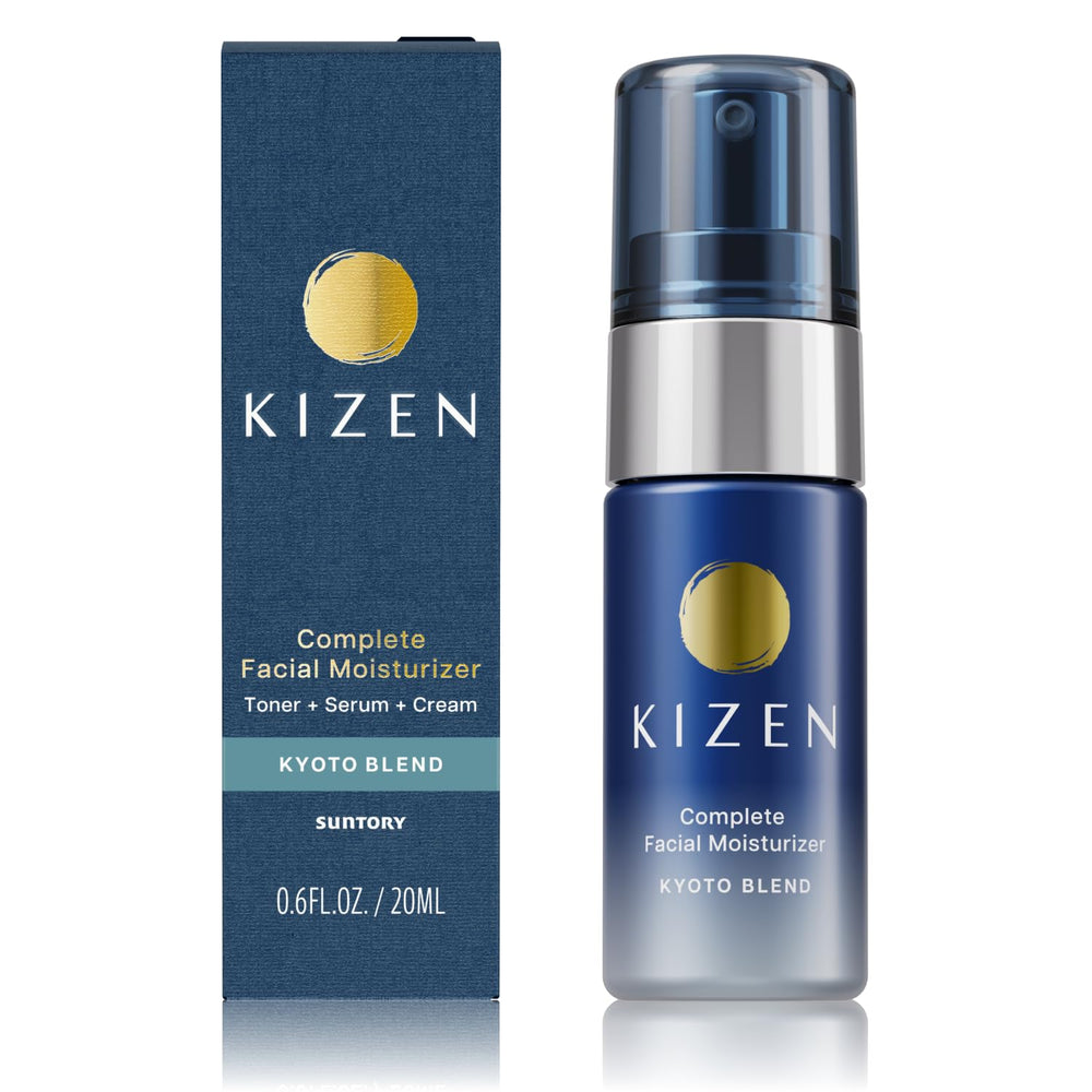 SUNTORY WELLNESS All-in-One bottle for men with pump, ready for daily hydration.
