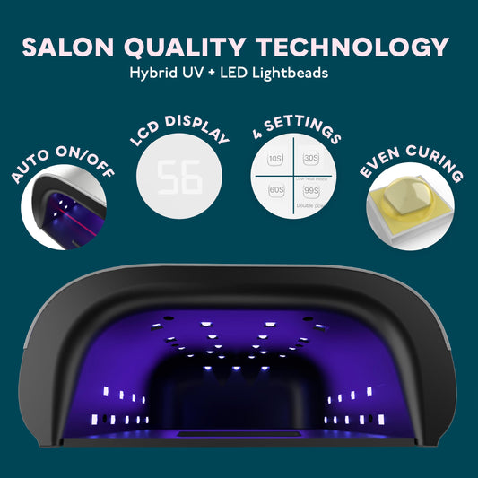SUNUV SUN3 inside bead array ensures uniform curing across all nails.
