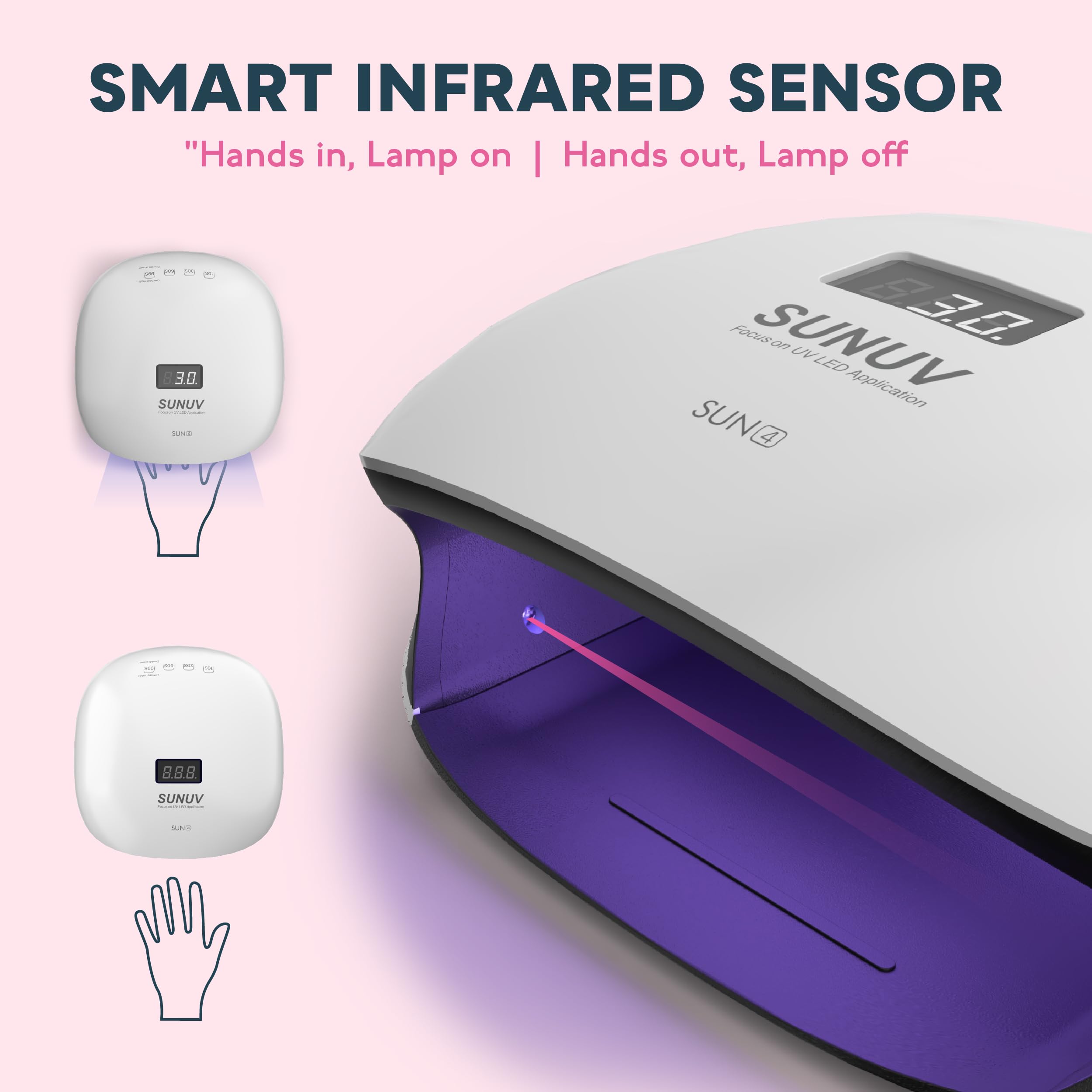 SUNUV SUN4 home salon use ideal for quick at-home manicures