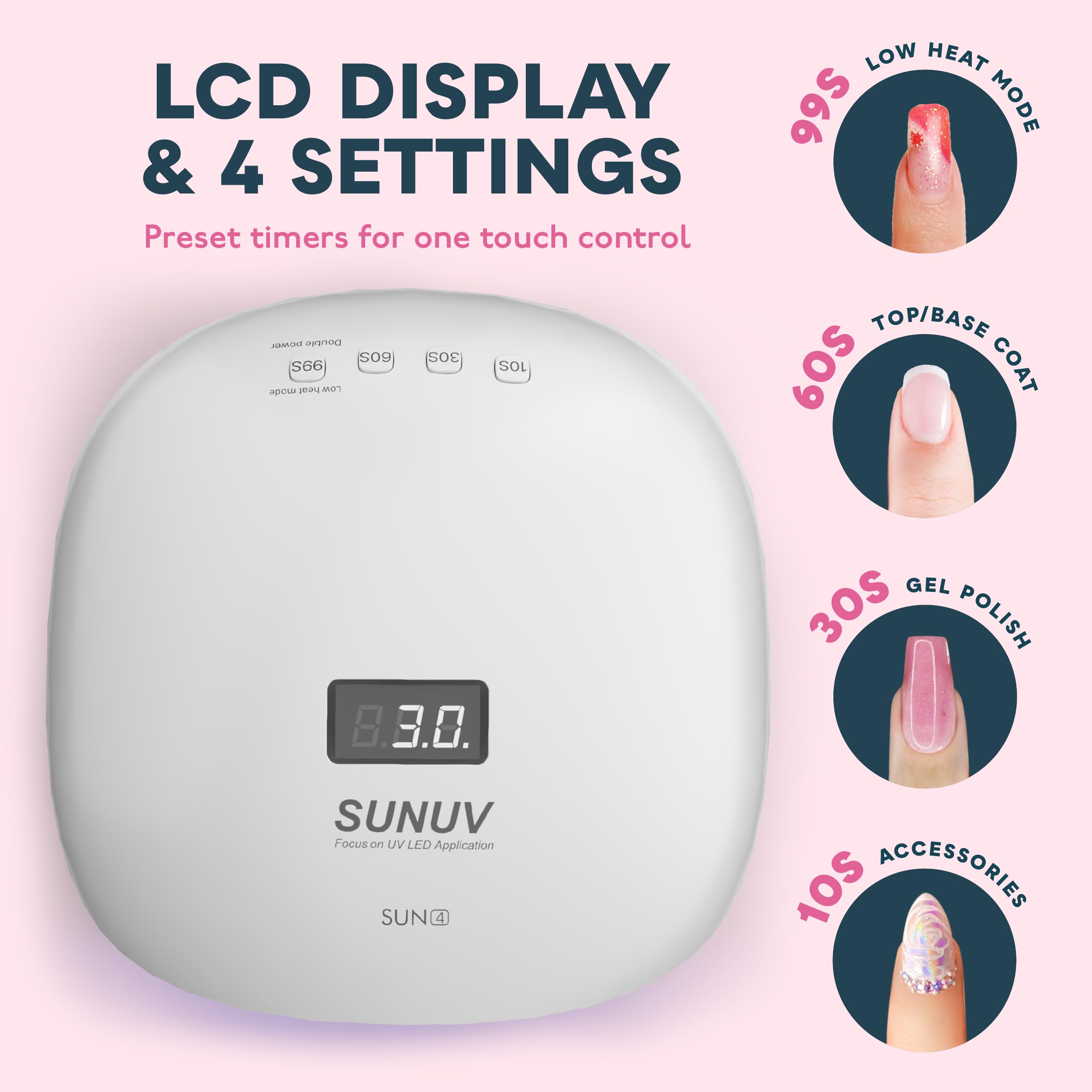 SUNUV SUN4 sensor activation illustrates hands-free curing