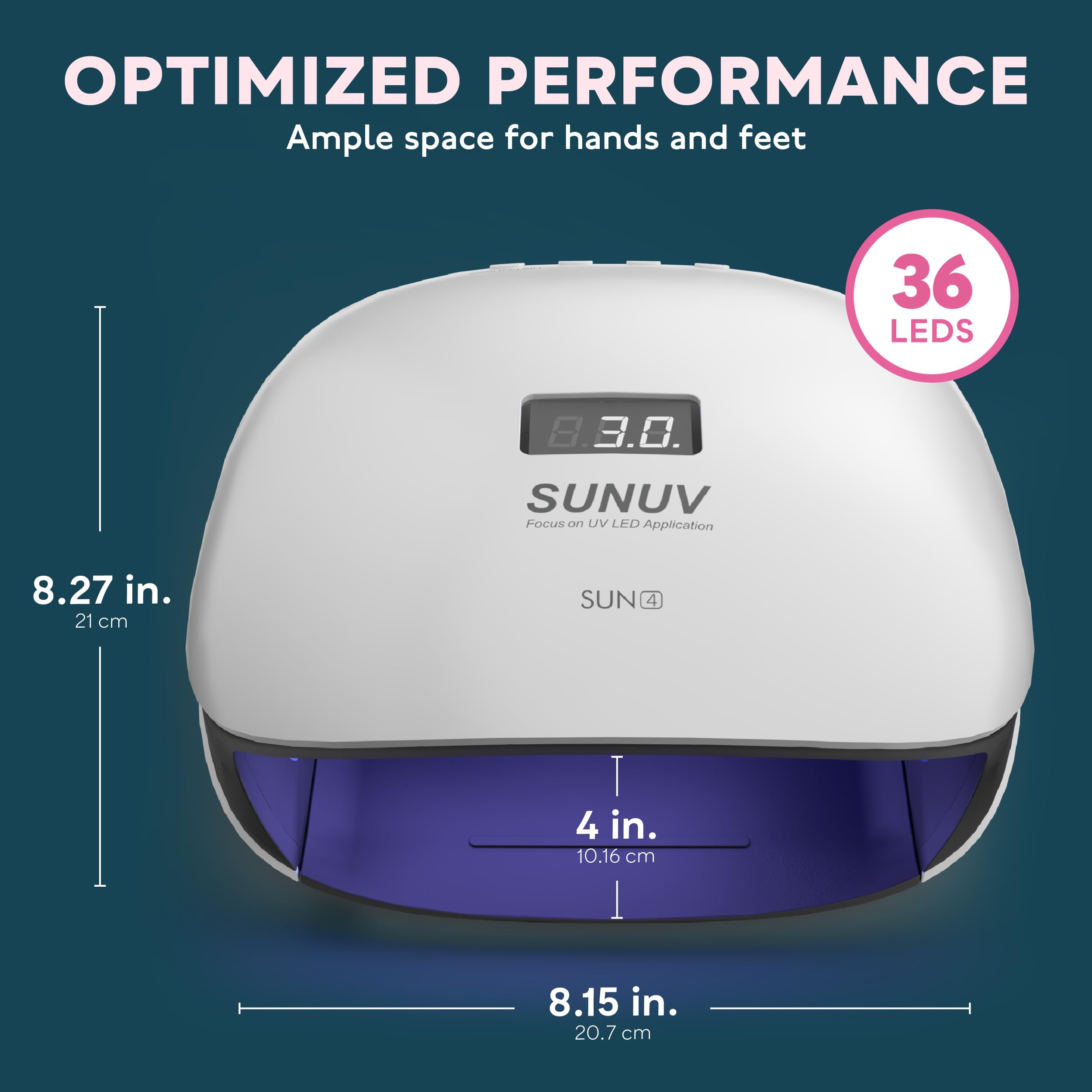 SUNUV SUN4 timer settings demonstrate versatile curing options