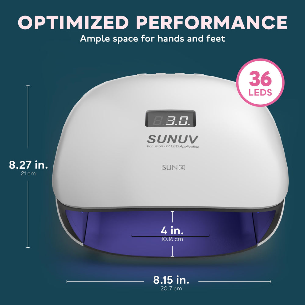 SUNUV SUN4 timer settings demonstrate versatile curing options