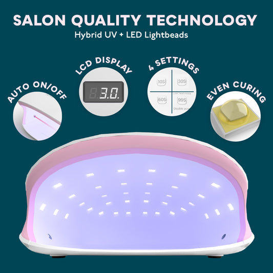 SUNUV SUN4S Pink LCD display provides at-a-glance timing for precise curing