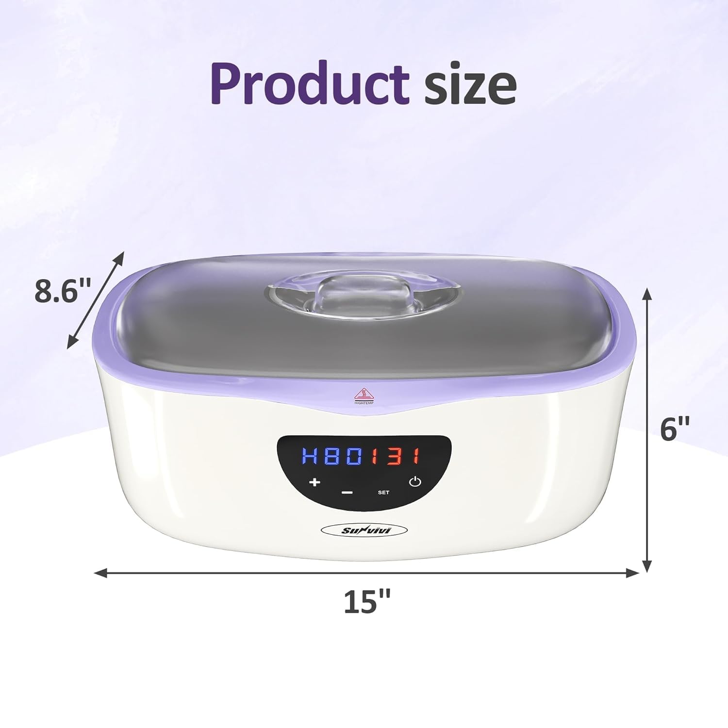 SUNVIVI large 4000ml wax bath for hands and feet sessions