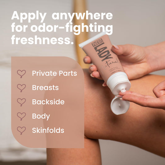 Super & Fresh Co. packaging highlights aluminum-free formula for sensitive skin.