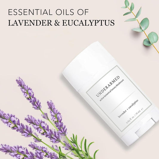 Super Natural Goods Underarmed ingredients jar highlights coconut oil and avocado butter for skin nourishment.