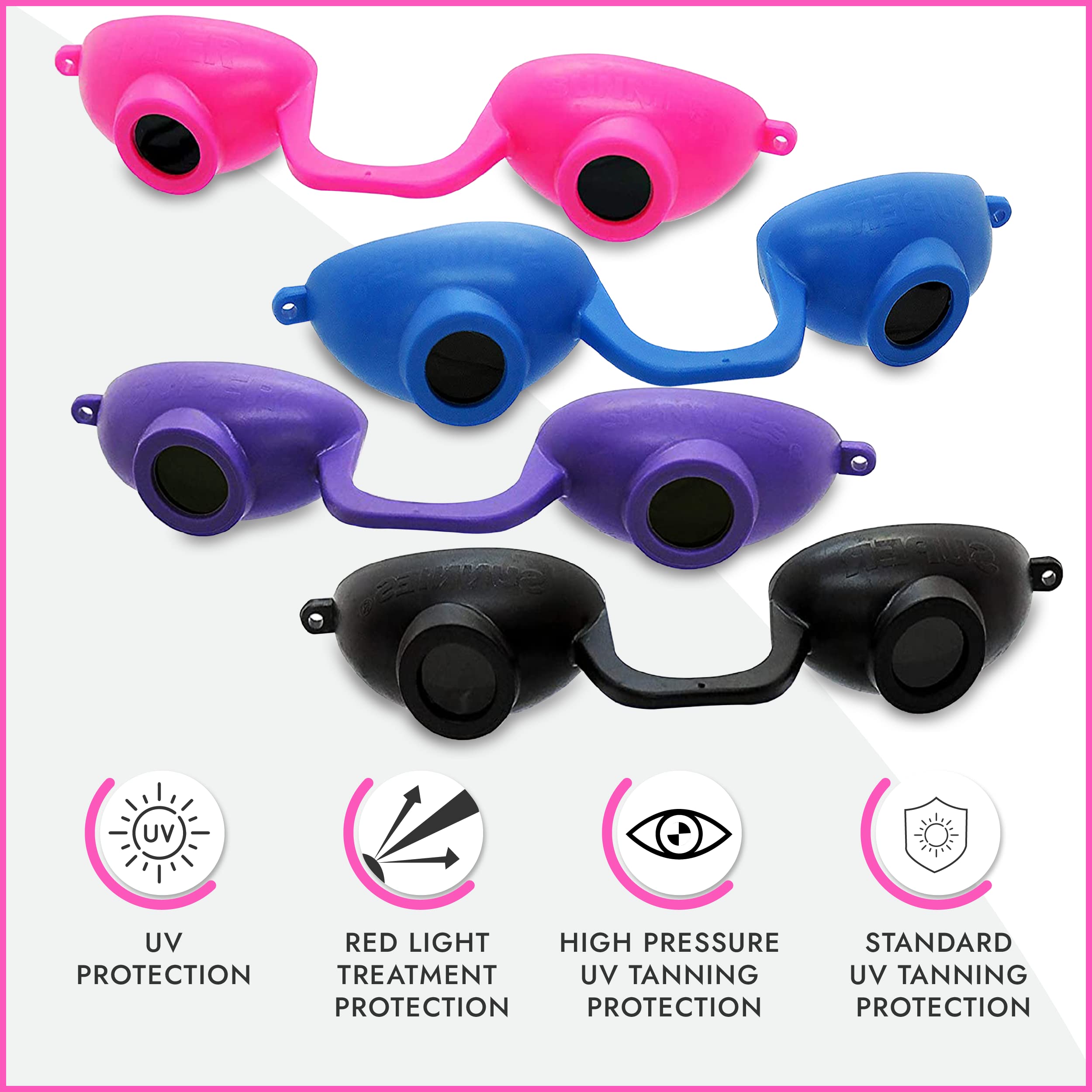 Super Sunnies EVO FLEX red light therapy goggles provide comfortable eye protection.