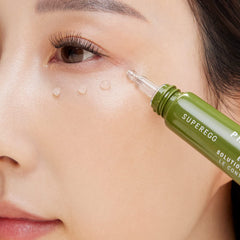SUPEREGG Phyto Bounce Eye Contour Solution gel texture indicating smooth application and cooling feel