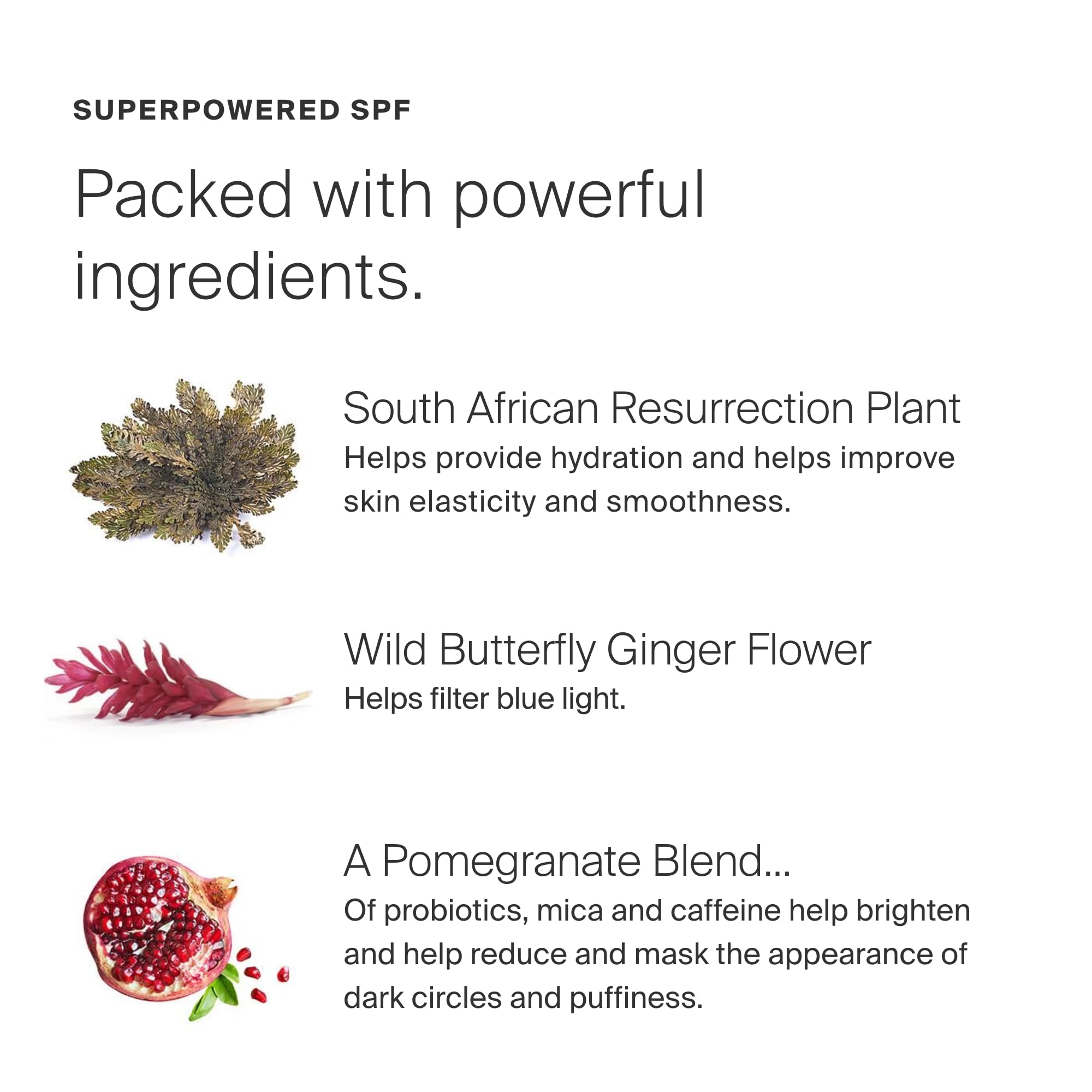 Supergoop Bright-Eyed cream swirls on skin showing luminous, non-greasy finish