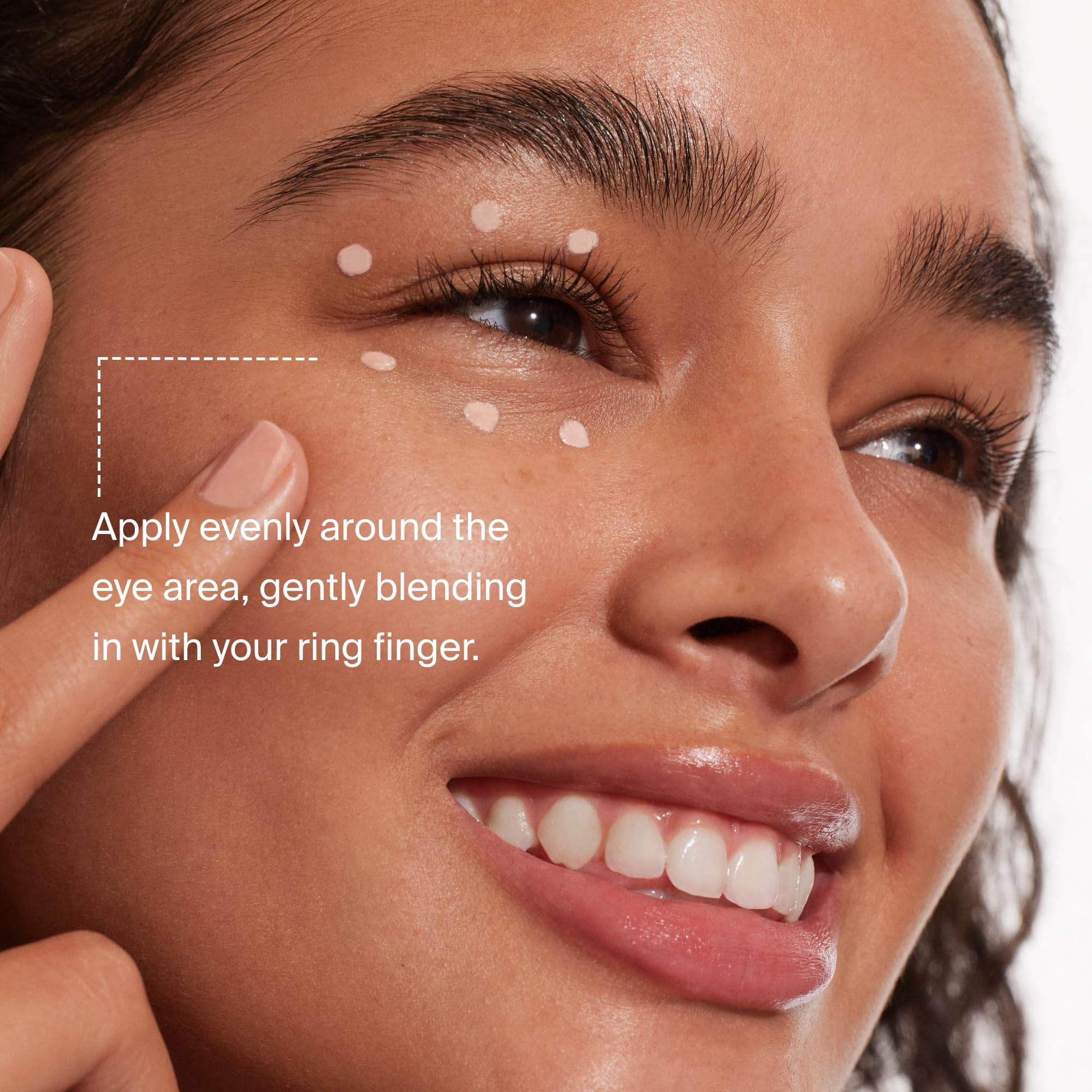 Supergoop Bright-Eyed texture close-up emphasizes fast-absorbing, lightweight feel