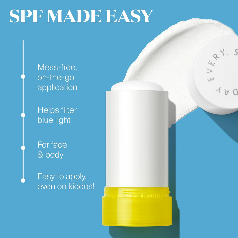 Supergoop Mineral Sheer Stick provides Broad Spectrum SPF 30 protection.